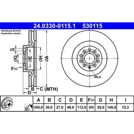 Bremsscheibe Vw P. Eos/Golf/Passat 05- Power Disc 24.0330-0115.1 Bremsscheibe Vw P. Eos/Golf/Passat 05- Power Disc 24.0330-0115.1