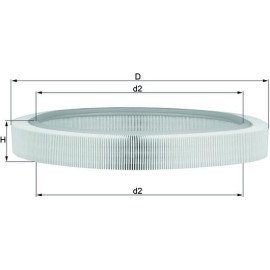 MAHLE Luftfilter LX 61 MAHLE Luftfilter LX 61