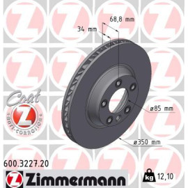17 481 045ZI Bremsscheibe VA re 600.3227.20