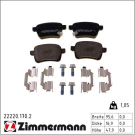 ZIMMERMANN Bremsbeläge 22220.170.2