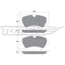 TOMEX brakes Bremsbelagsatz, Scheibenbremse TX 16-96