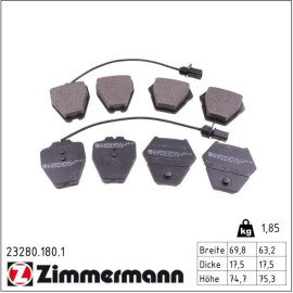 ZIMMERMANN Bremsbeläge 23280.180.1