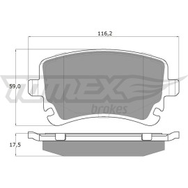 TOMEX brakes Bremsbelagsatz, Scheibenbremse TX 13-961