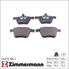 ZIMMERMANN Bremsbeläge 24079.185.1