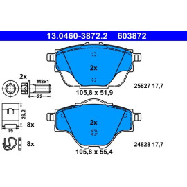 Bremsbelagsatz Citroen T. C4 Picasso 13 13.0460-3872.2