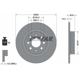 Textar Bremsscheibe 92145903 Textar Bremsscheibe 92145903