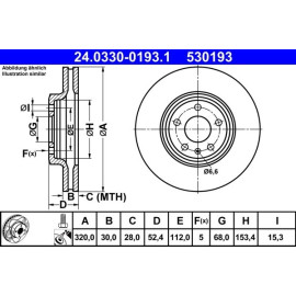 Bremsscheibe Audi S. A4/A5/Q5 07- Power Disc 24.0330-0193.1 Bremsscheibe Audi S. A4/A5/Q5 07- Power Disc 24.0330-0193.1