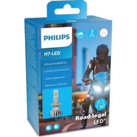 H7 12V 20W PX26d Ultinon Pro6000 LED 5800K Moto mit Straßenzulassung 1 Stück Philips 11972U6000X1
