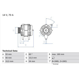 Lichtmaschine 0 986 041 240