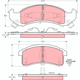 TRW Bremsbelagsatz Chevrolet P. Camaro 92-98/Lumina Apv 89-96 GDB4054