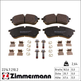 ZIMMERMANN Bremsbelagsatz, Scheibenbremse 22147.210.2