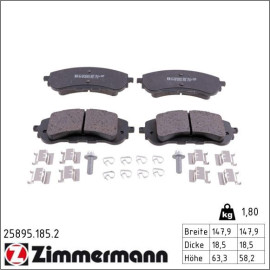 ZIMMERMANN Bremsbeläge 25895.185.2