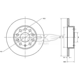 TOMEX brakes Bremsscheibe TX 70-79