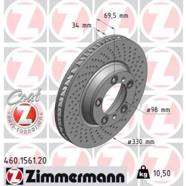 ZIMMERMANN Bremsscheibe 460.1561.20 ZIMMERMANN Bremsscheibe 460.1561.20
