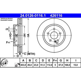 Bremsscheibe Db P. W163 2.3-4.3 98-05 24.0126-0116.1 Bremsscheibe Db P. W163 2.3-4.3 98-05 24.0126-0116.1