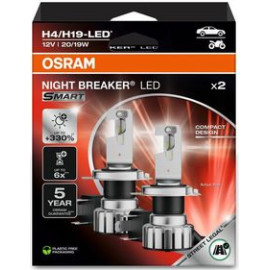 H4/H19 NIGHT BREAKER LED SMART +330% StVZO-Konforme LED 2 St. OSRAM