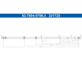 ATE Bremsschlauch 83.7804-0706.3 ATE Bremsschlauch 83.7804-0706.3