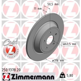 Zimmermann Bremsscheibe 250.1378.20 Zimmermann Bremsscheibe 250.1378.20