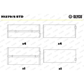 GLYCO Kurbelwellenlager H1279/5 STD
