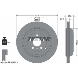 Bremsscheibe Db T. W164/W251 92150903