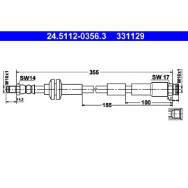 ATE Bremsschlauch 24.5112-0356.3