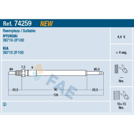 FAE Glühkerze 74259