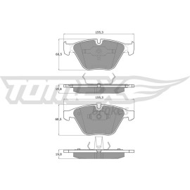 TOMEX brakes Bremsbelagsatz, Scheibenbremse TX 13-25