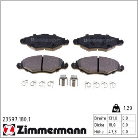 ZIMMERMANN Bremsbeläge 23597.180.1 ZIMMERMANN Bremsbeläge 23597.180.1