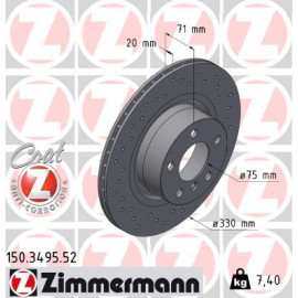 ZIMMERMANN Bremsscheibe 150.3495.52 ZIMMERMANN Bremsscheibe 150.3495.52