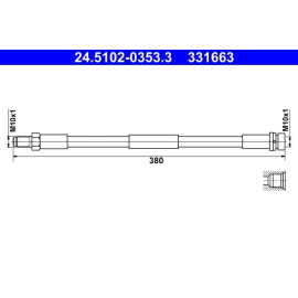 ATE Bremsschlauch 24.5102-0353.3 ATE Bremsschlauch 24.5102-0353.3