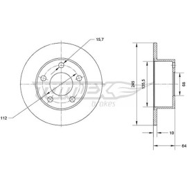 TOMEX brakes Bremsscheibe TX 70-02