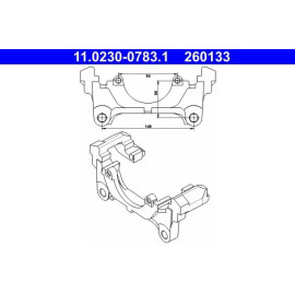 Halter, Bremssattel 11.0230-0783.1 Halter, Bremssattel 11.0230-0783.1