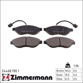 ZIMMERMANN Bremsbeläge 24468.190.1