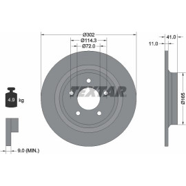 Textar Bremsscheibe 92148200 – 16 Zoll Textar Bremsscheibe 92148200 – 16 Zoll