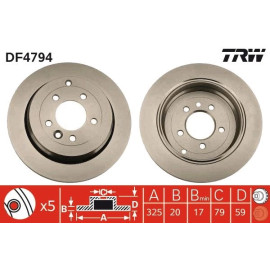 Bremsscheibe Land Rover T. Disc DF4794 Bremsscheibe Land Rover T. Disc DF4794