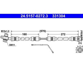Bremsschlauch 24.5157-0272.3