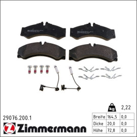 ZIMMERMANN Bremsbeläge 29076.200.1