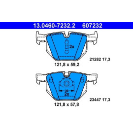 Bremsbelagsatz Bmw T. E70/E71 X5/X6 08 13.0460-7232.2
