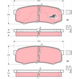 TRW Bremsbeläge Hinterachse GDB3110 TRW Bremsbeläge Hinterachse GDB3110