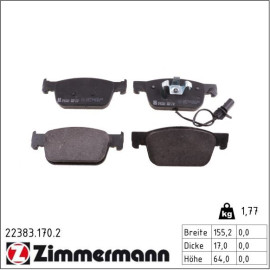 ZIMMERMANN Bremsbeläge 22383.170.2