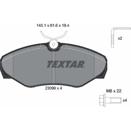 Bremsbelagsatz Renault P. Trafic 01-/Vivaro 01-/Espace 98- Ohne Sensor Slim End 2309902