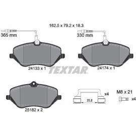 Bremsbelagsatz Peugeot S. 407 04 2413303