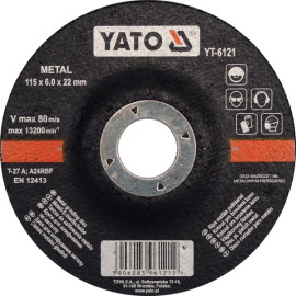 Schruppscheibe F÷r Metall Gekr÷Pft 115X6,0 YT-6121