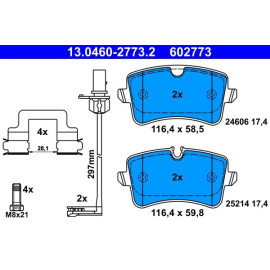 Bremsbelagsatz Audi T. A8 2.0-6.3 09 13.0460-2773.2