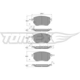 TOMEX brakes Bremsbelagsatz, Scheibenbremse TX 19-39