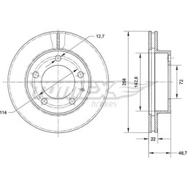 TOMEX brakes Bremsscheibe TX 70-70