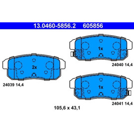 ATE Bremsbelagsatz 13.0460-5856.2 ATE Bremsbelagsatz 13.0460-5856.2