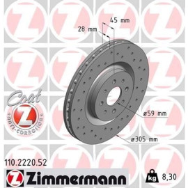 Bremsscheibe VA Sport 110.2220.52