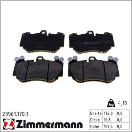 ZIMMERMANN Bremsbeläge 23961.170.1