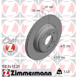 11 482 080 Bremsscheibe HA 150.3472.20
